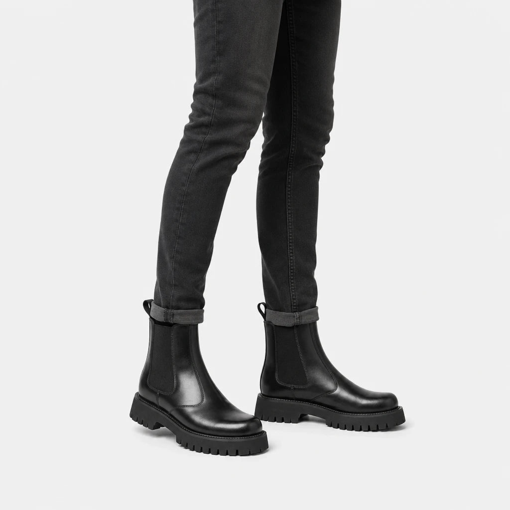 Boots Latex Leather Chelsea