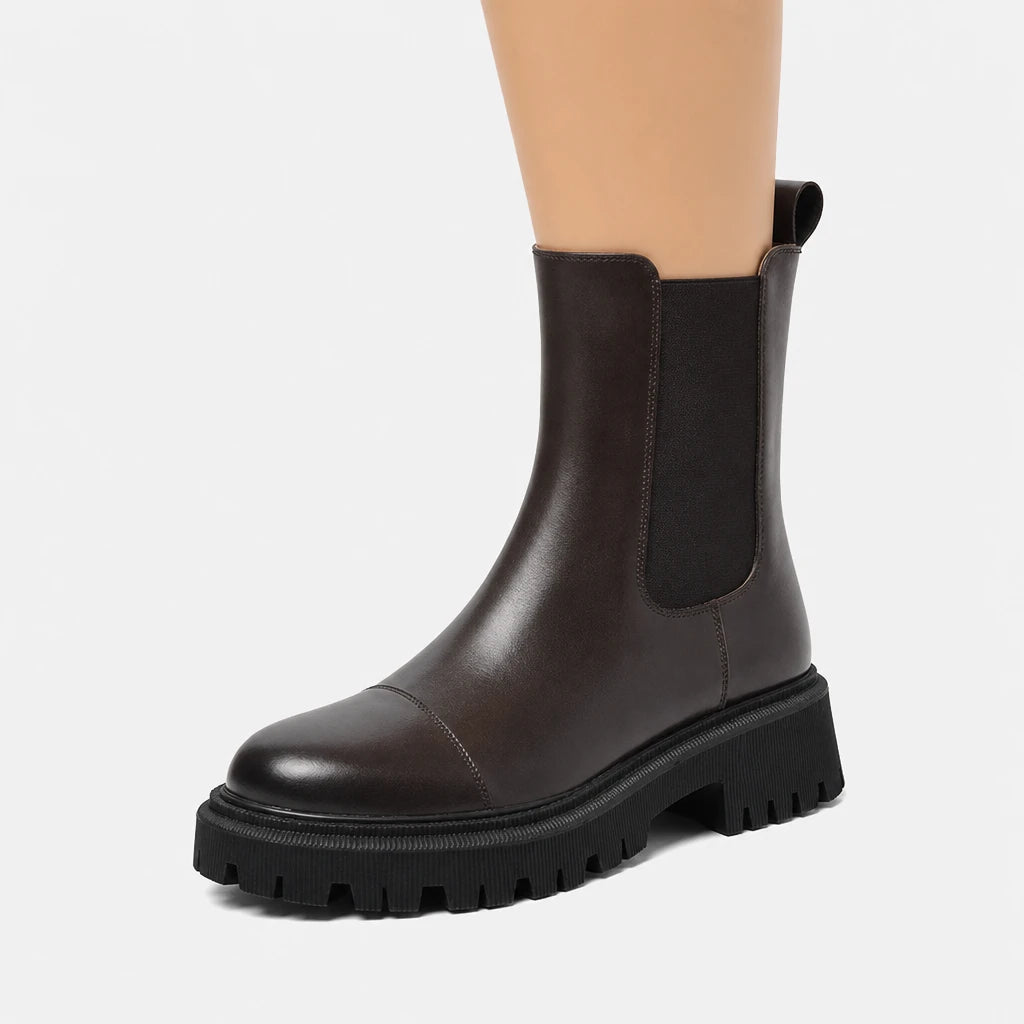 Boots Leather Platform