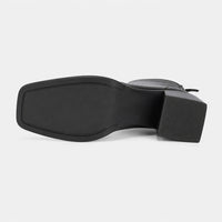 Boots Microfiber Cow Leather Square Toe