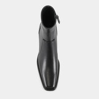 Boots Microfiber Cow Leather Square Toe