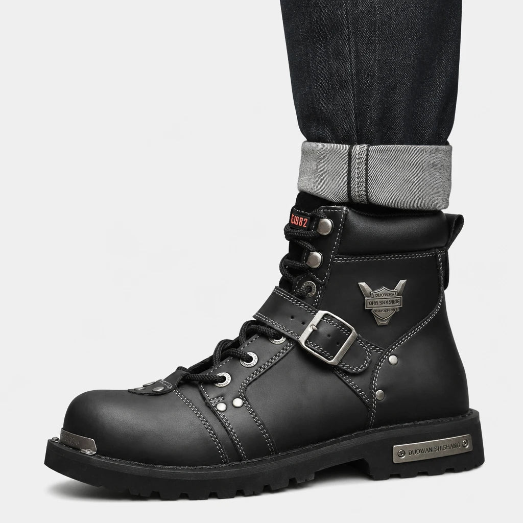 Boots Microfiber Leather Motorcycle