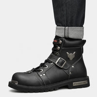 Boots Microfiber Leather Motorcycle