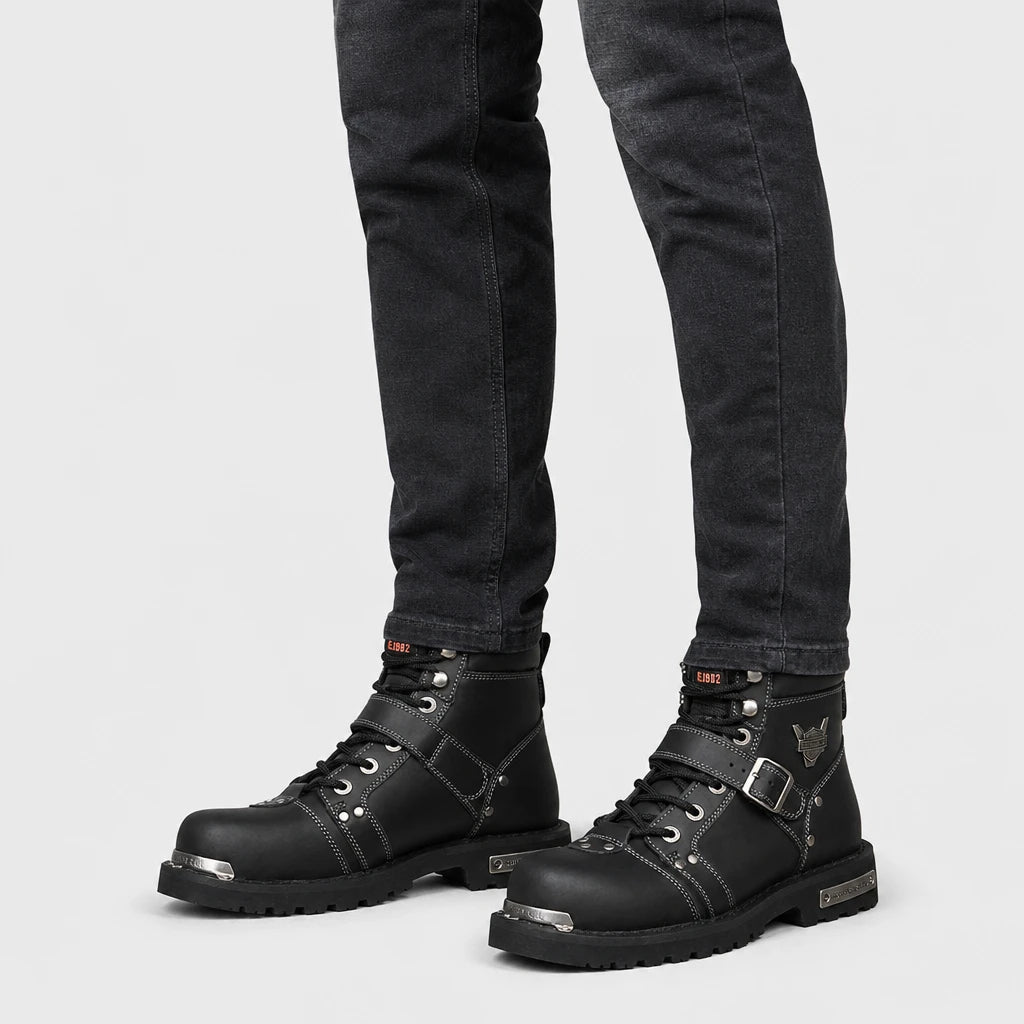 Boots Microfiber Leather Motorcycle