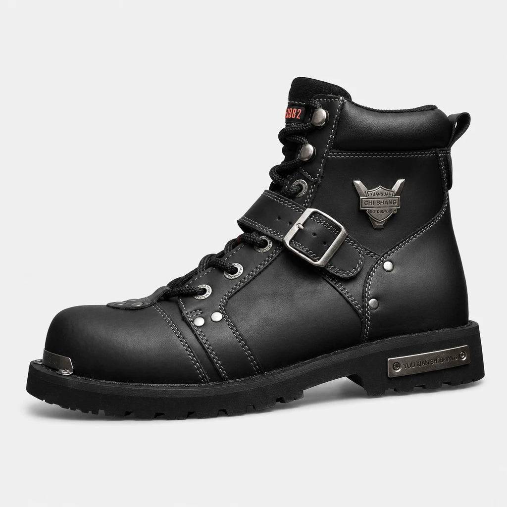 Boots Microfiber Leather Motorcycle