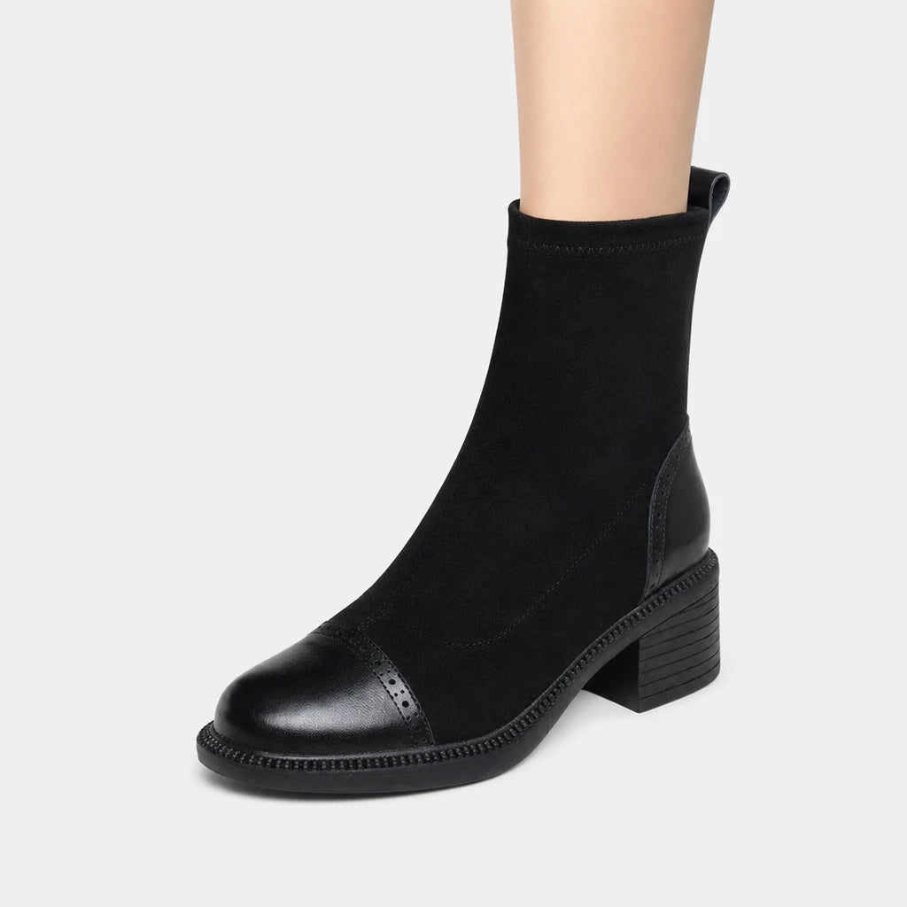 Boots Nubuck Black Sock