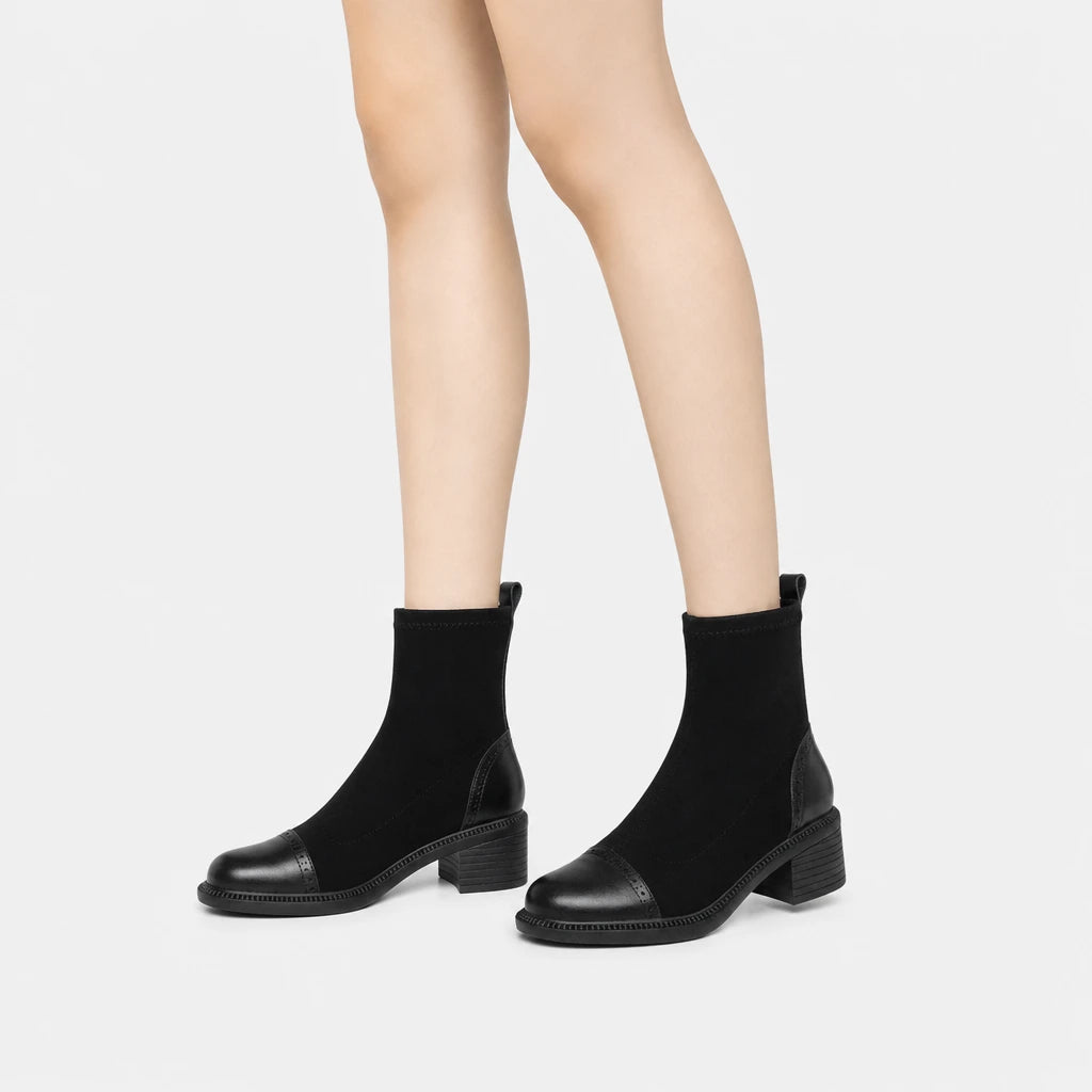 Boots Nubuck Black Sock
