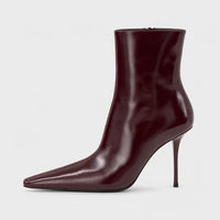 Boots Patent Leather Pointed Toe