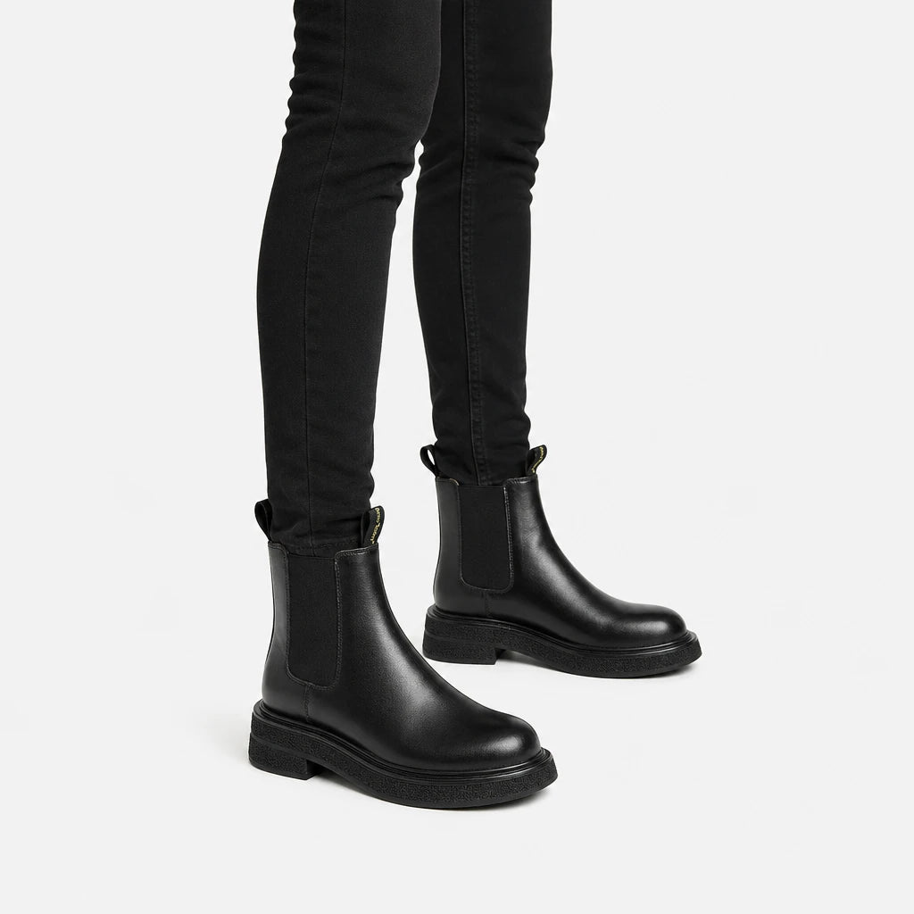 Boots Pigskin Calfskin Leather Platform