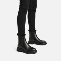 Boots Pigskin Calfskin Leather Platform