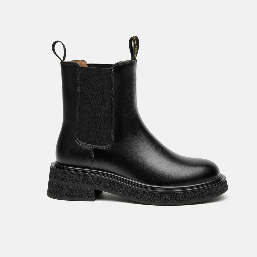 Boots Pigskin Calfskin Leather Platform