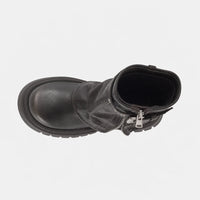 Boots Platform Lug Sole Belt Buckle