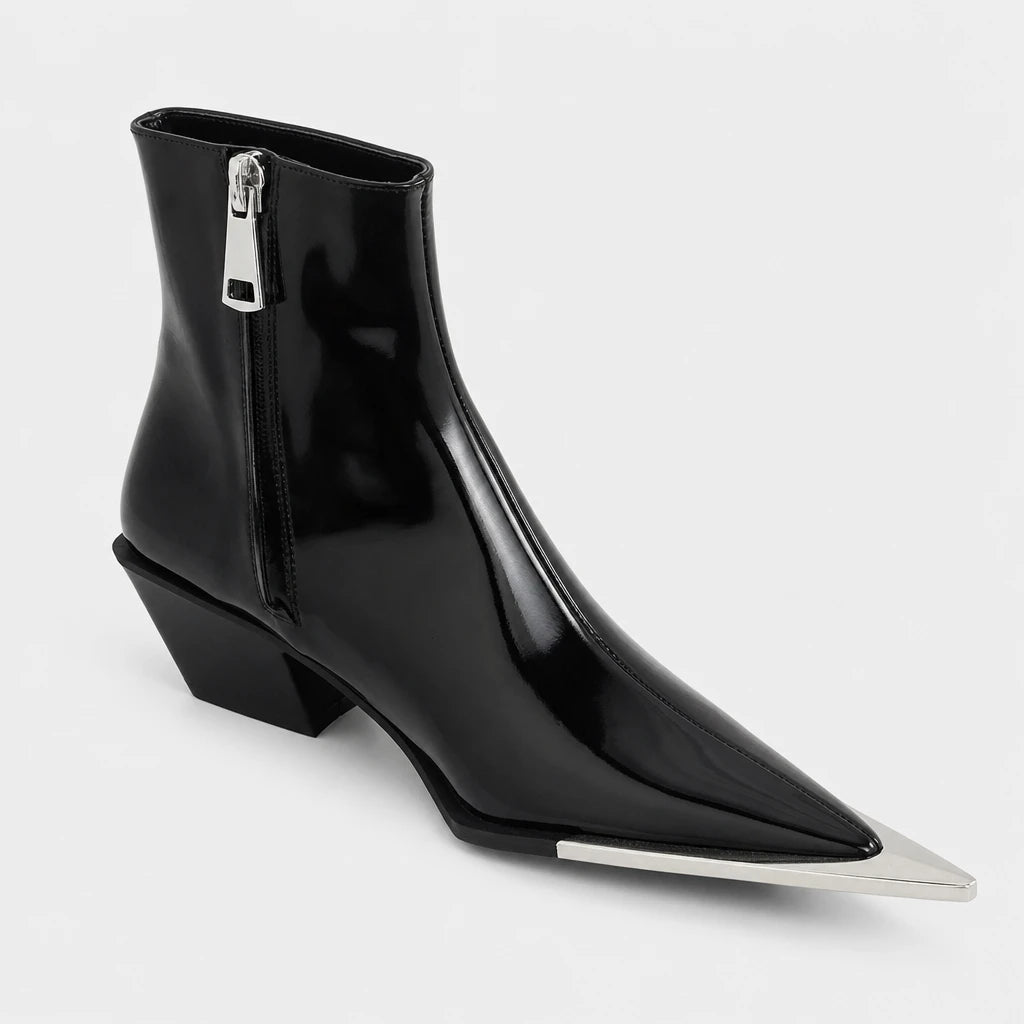 Boots Pointed Toe Chunky Heel