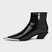 Boots Pointed Toe Chunky Heel