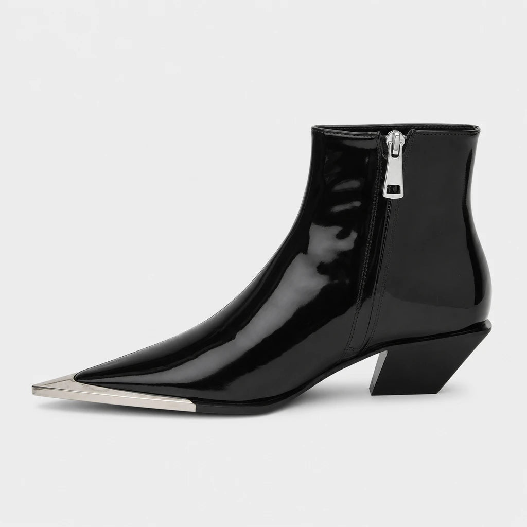 Boots Pointed Toe Chunky Heel