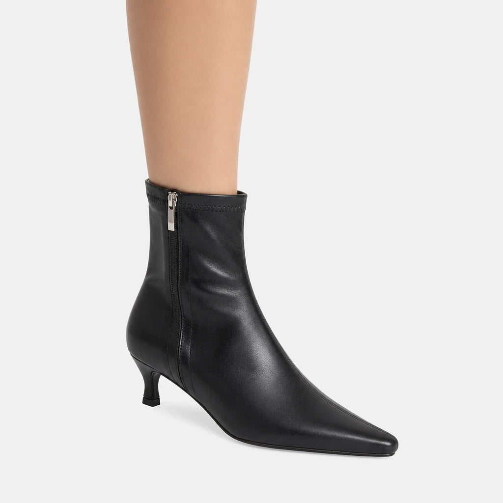 Boots Pointed Toe Low Thin Heel