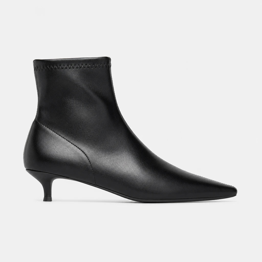 Boots Pointed Toe Low Thin Heel