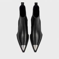 Boots Pointed Toe Metal Cap