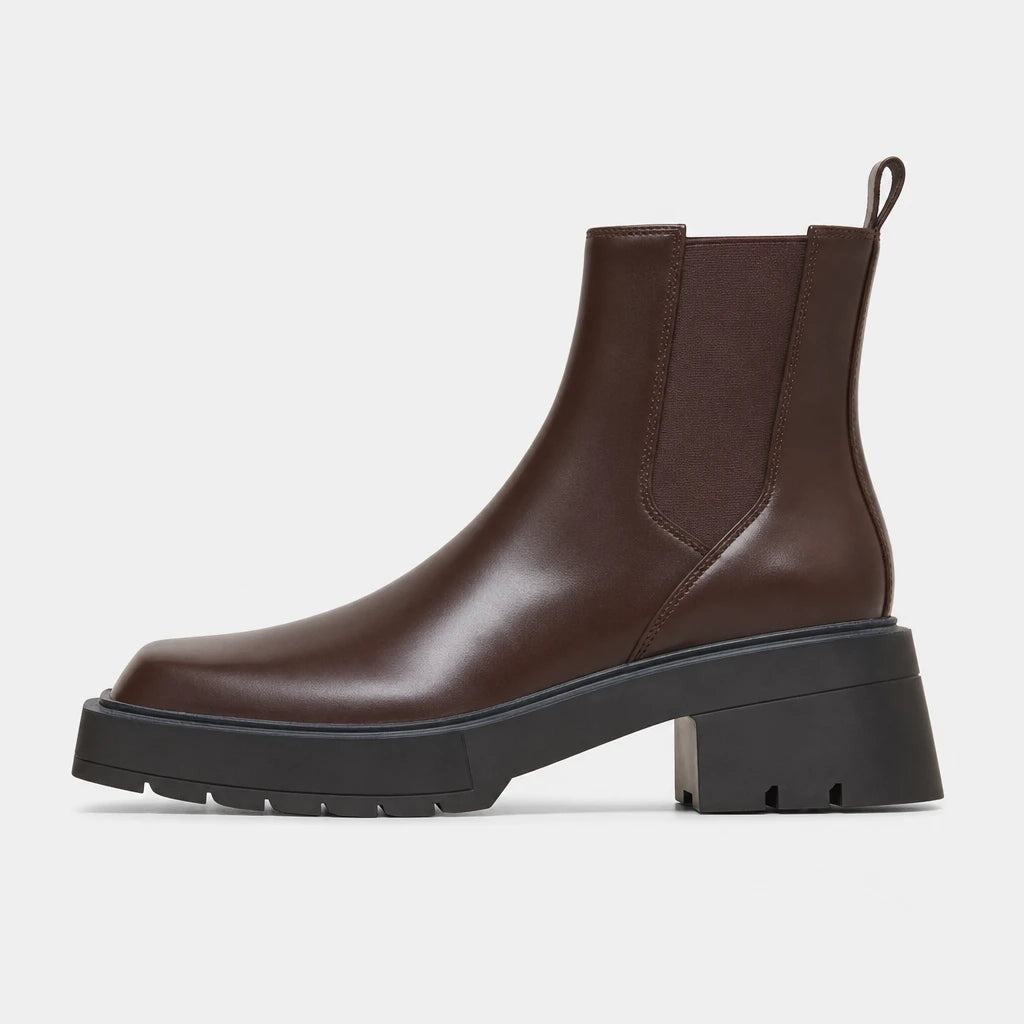 Boots Rubber Square Toe Platform