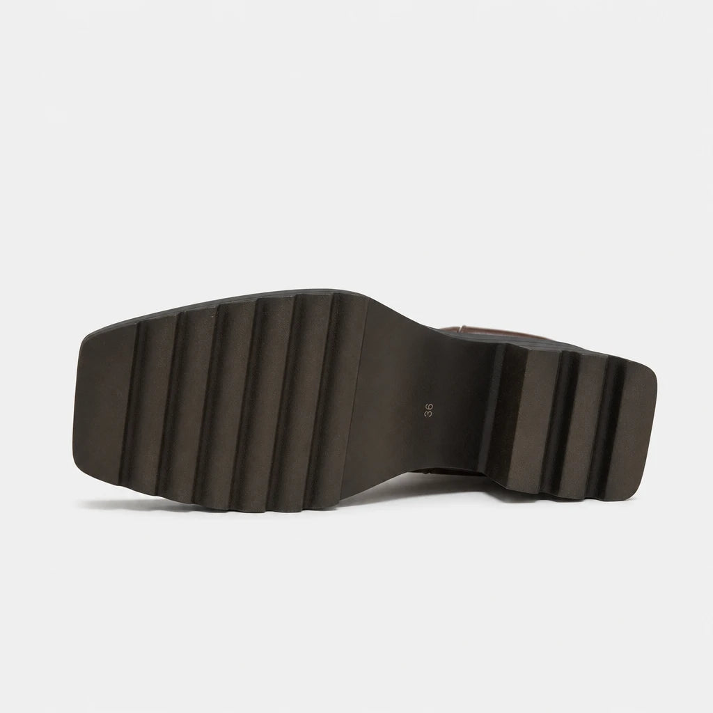Boots Rubber Square Toe Platform