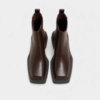 Boots Rubber Square Toe Platform