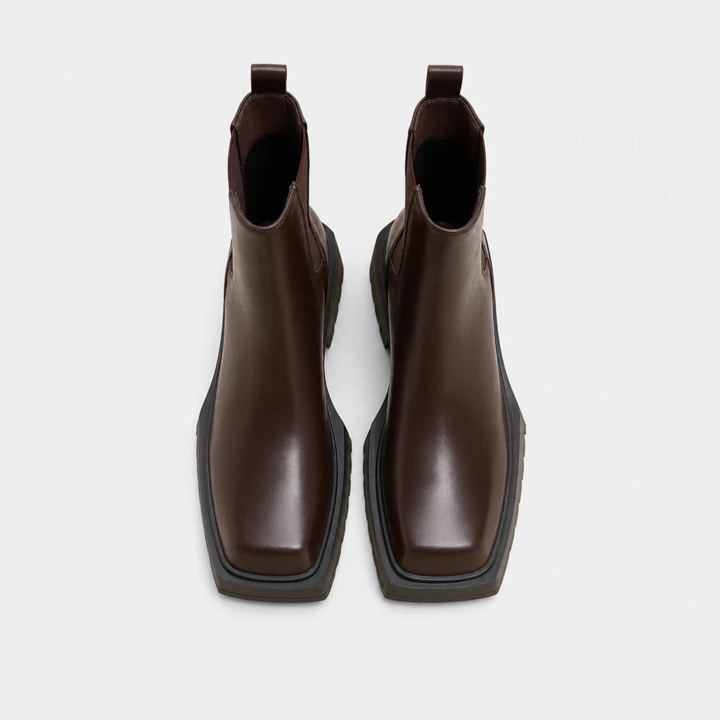 Boots Rubber Square Toe Platform