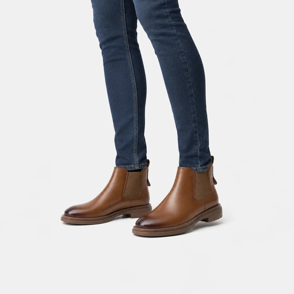 Boots Spring Calfskin Leather Ankle