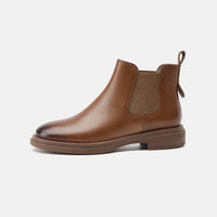 Boots Spring Calfskin Leather Ankle