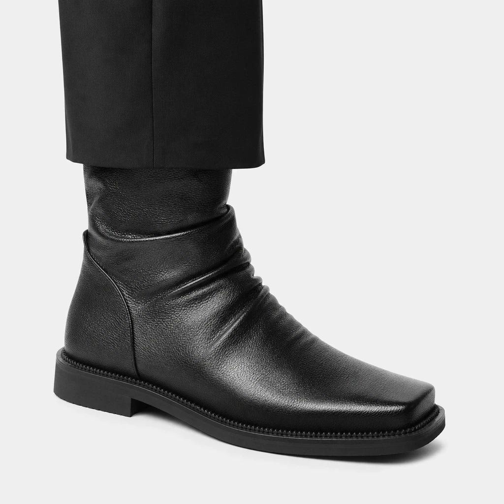 Boots Square Toe Draped
