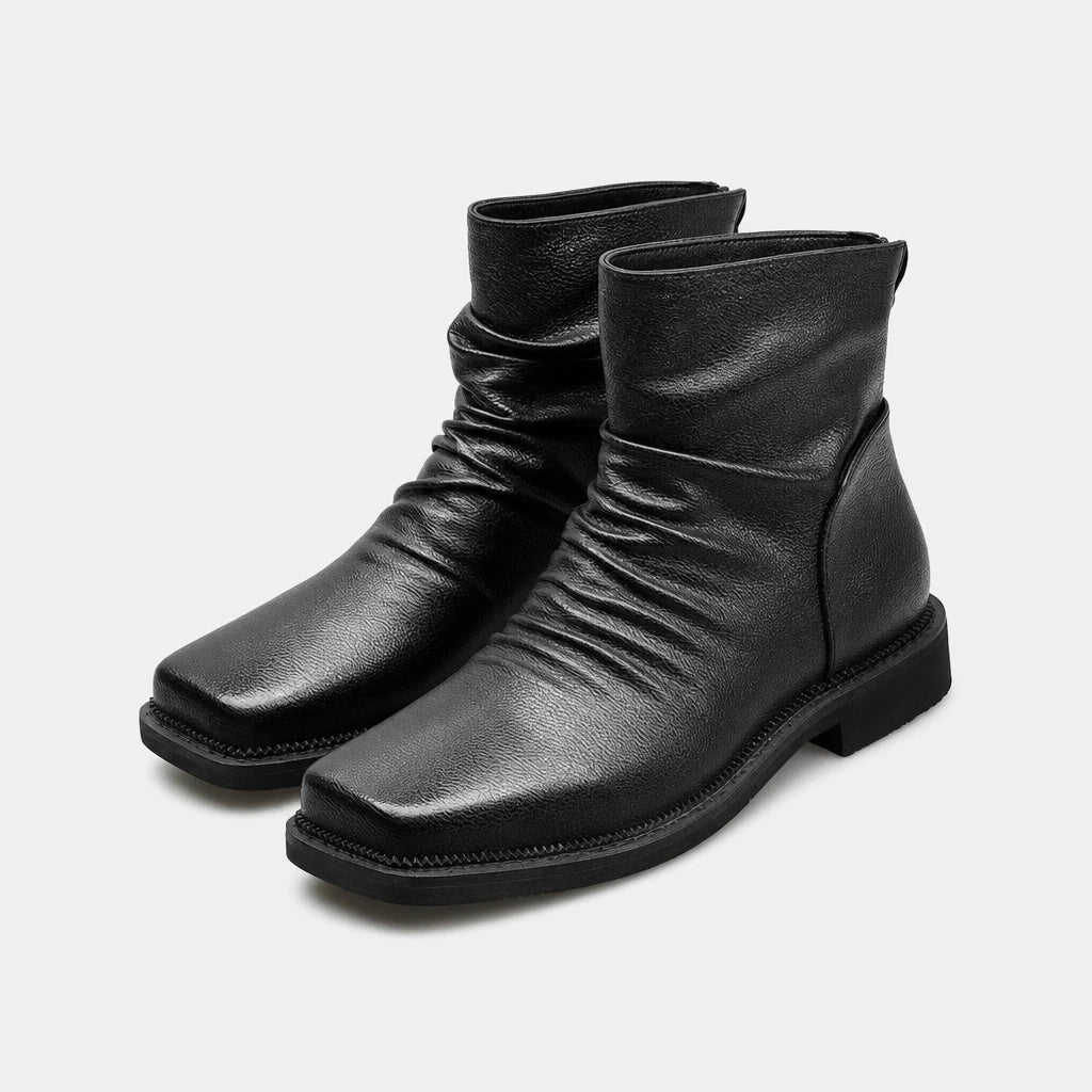 Boots Square Toe Draped