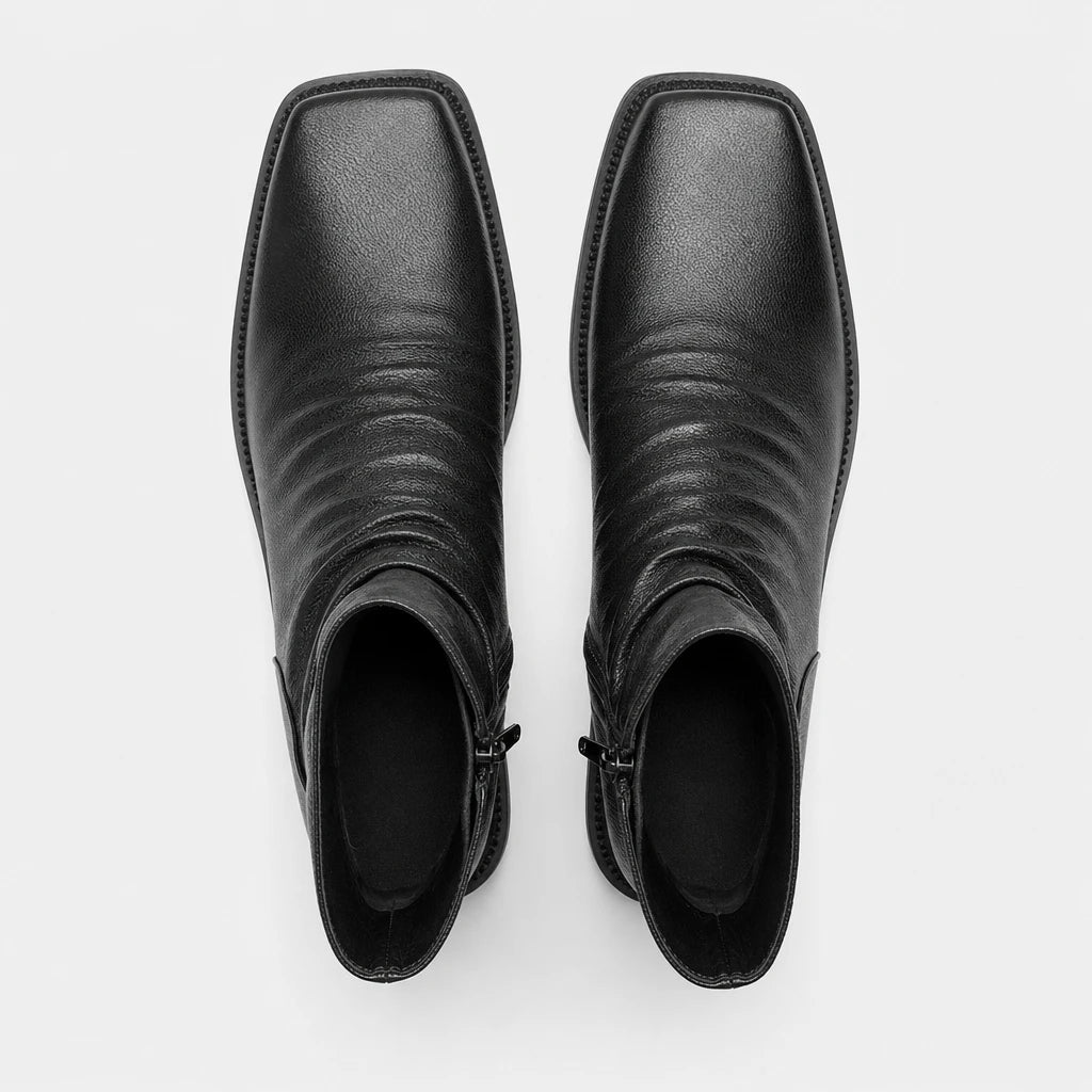 Boots Square Toe Draped