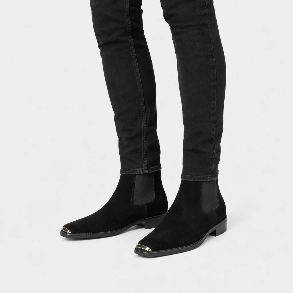 Boots Suede Metal Toe
