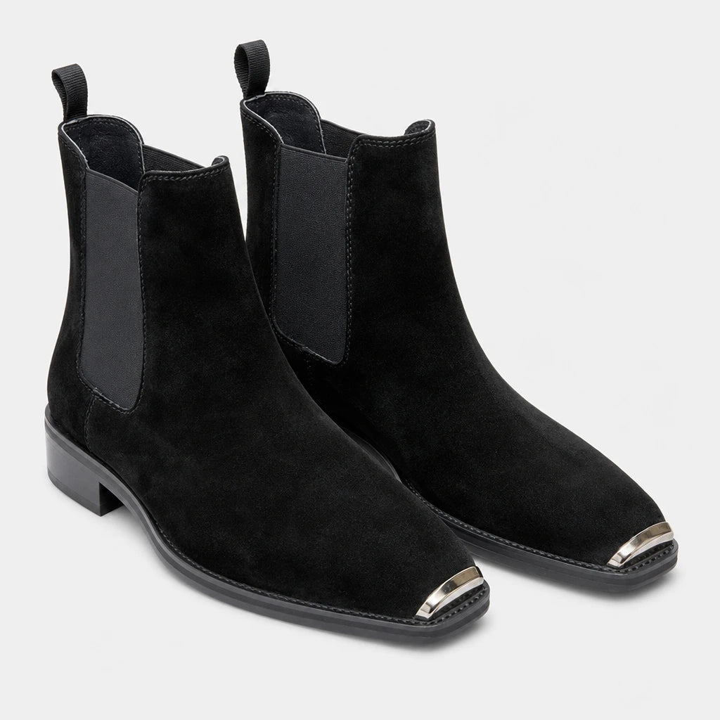 Boots Suede Metal Toe