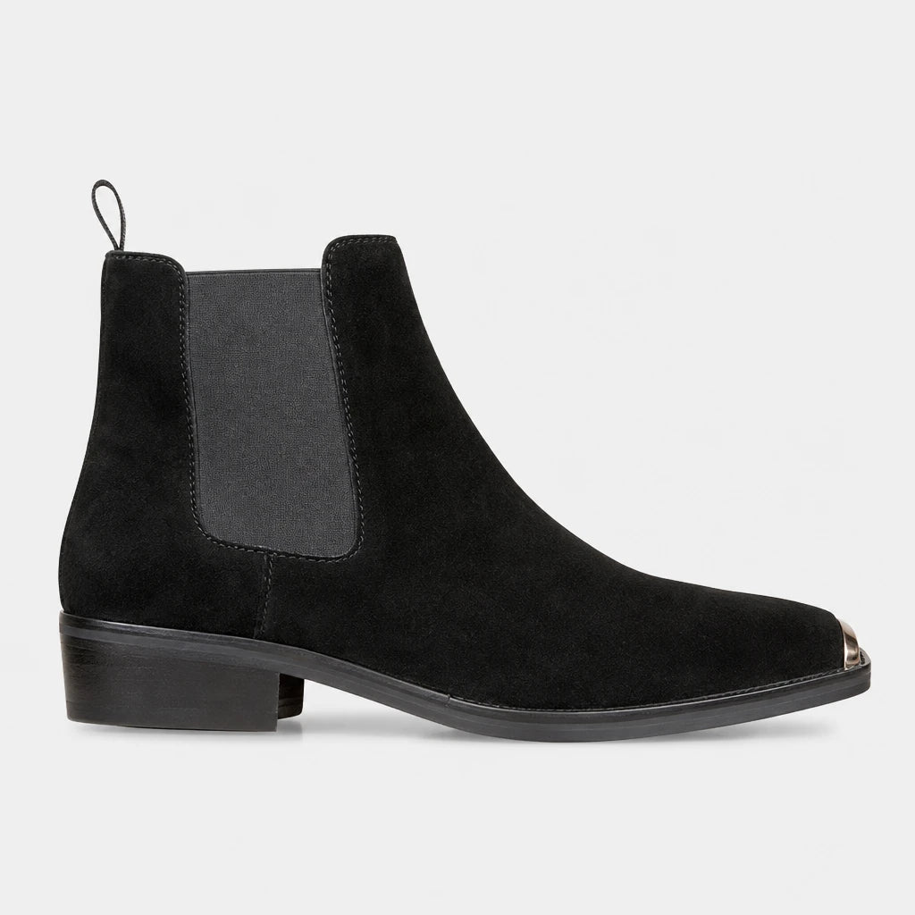 Boots Suede Metal Toe