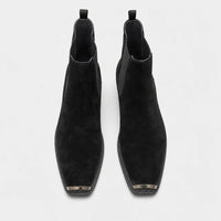 Boots Suede Metal Toe