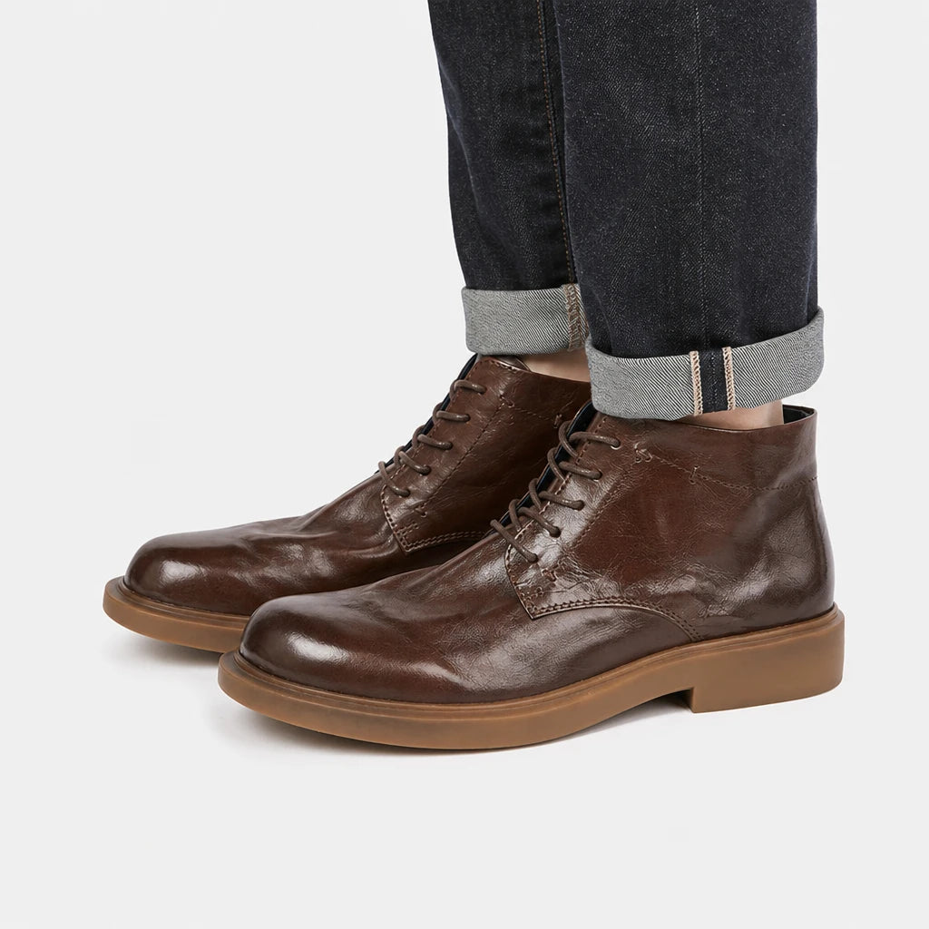 Boots Summer Genuine Leather Lace-Up