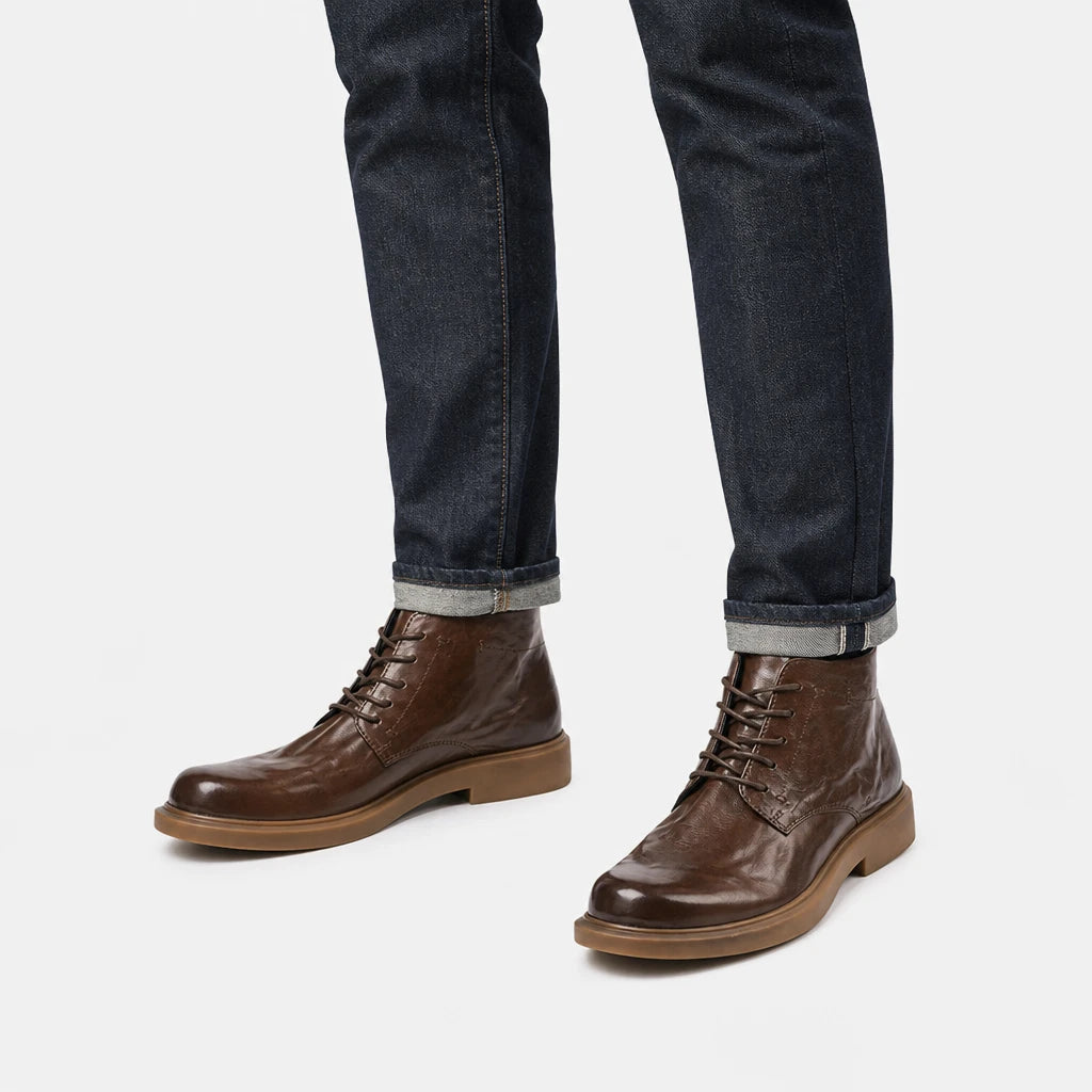 Boots Summer Genuine Leather Lace-Up