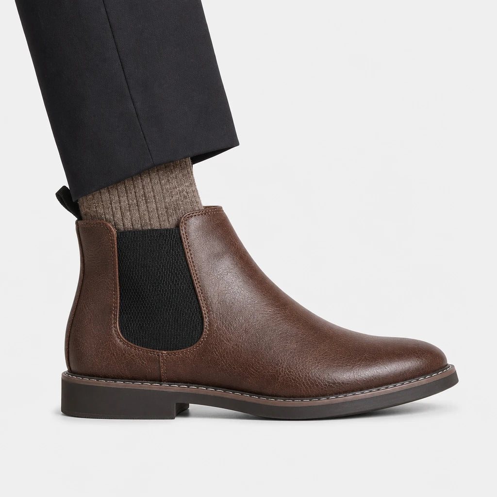 Boots Synthetic Chelsea Brown