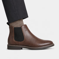 Boots Synthetic Chelsea Brown
