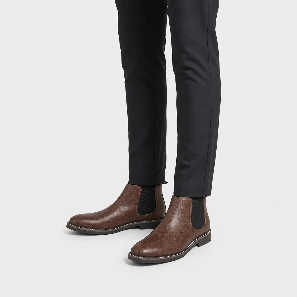 Boots Synthetic Chelsea Brown