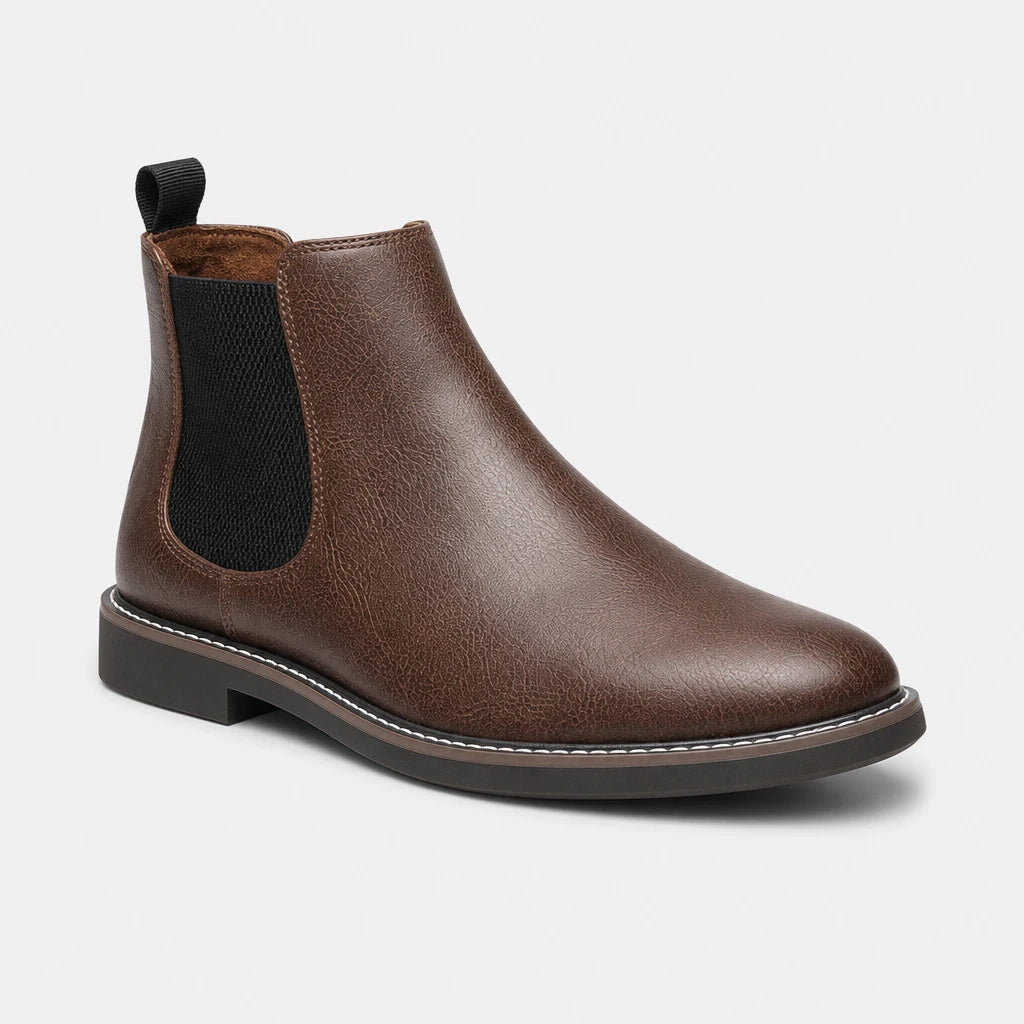 Boots Synthetic Chelsea Brown