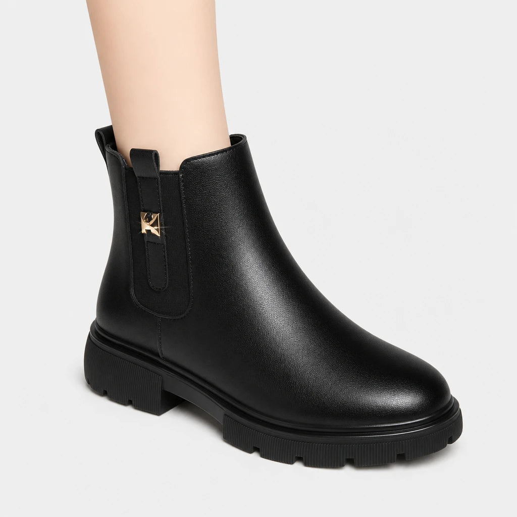 Boots Synthetic Leather Black Chelsea
