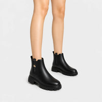 Boots Synthetic Leather Black Chelsea