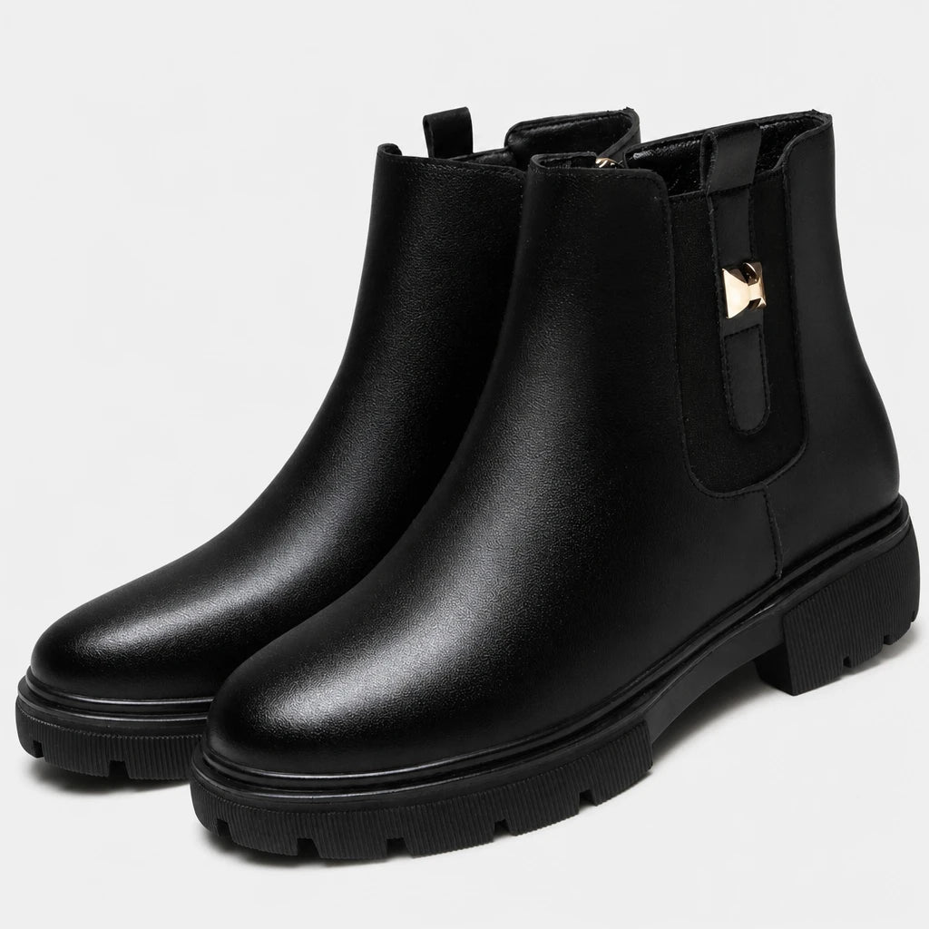Boots Synthetic Leather Black Chelsea
