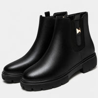 Boots Synthetic Leather Black Chelsea