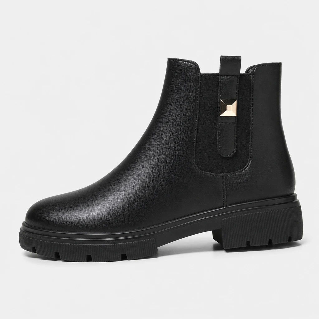 Boots Synthetic Leather Black Chelsea