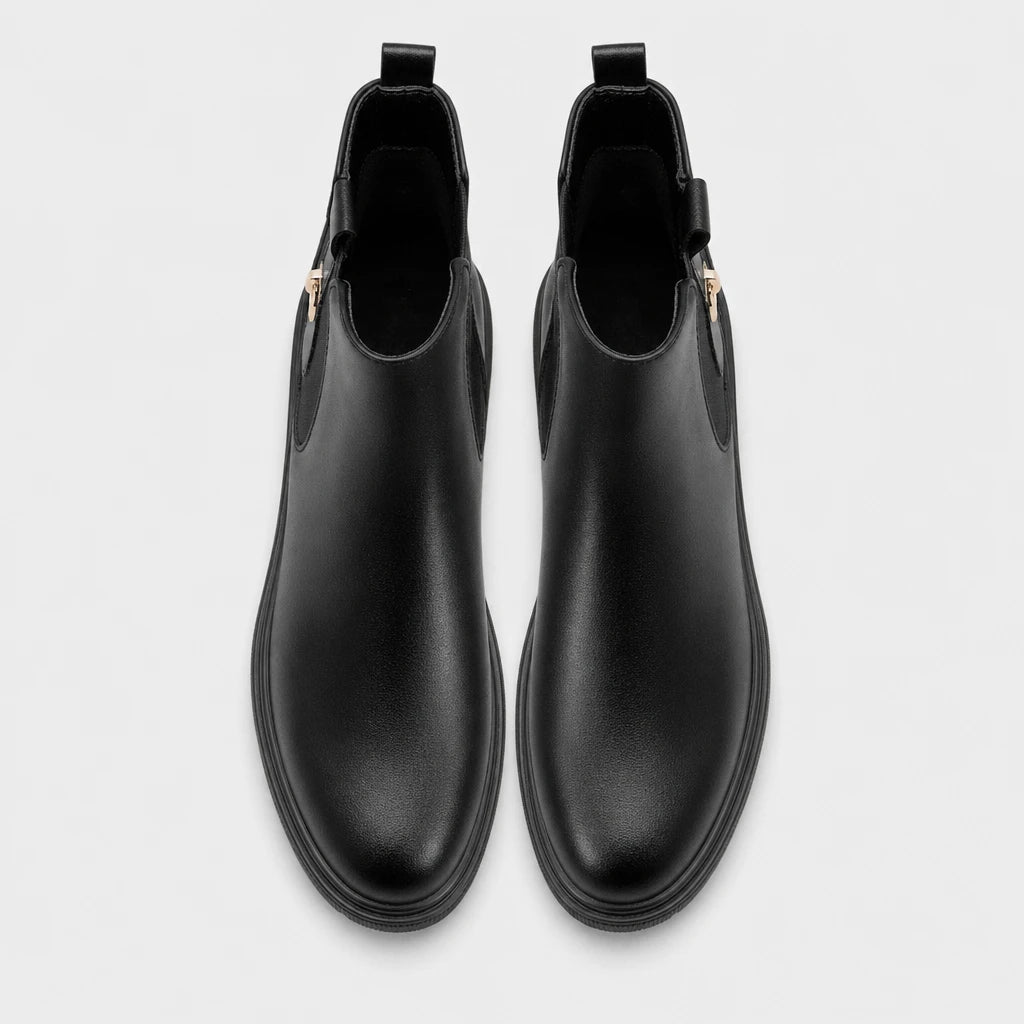 Boots Synthetic Leather Black Chelsea