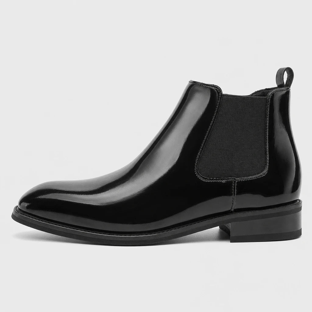 Boots Synthetic Patent Leather Black PU