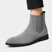 Boots Synthetic Suede Gray Chelsea