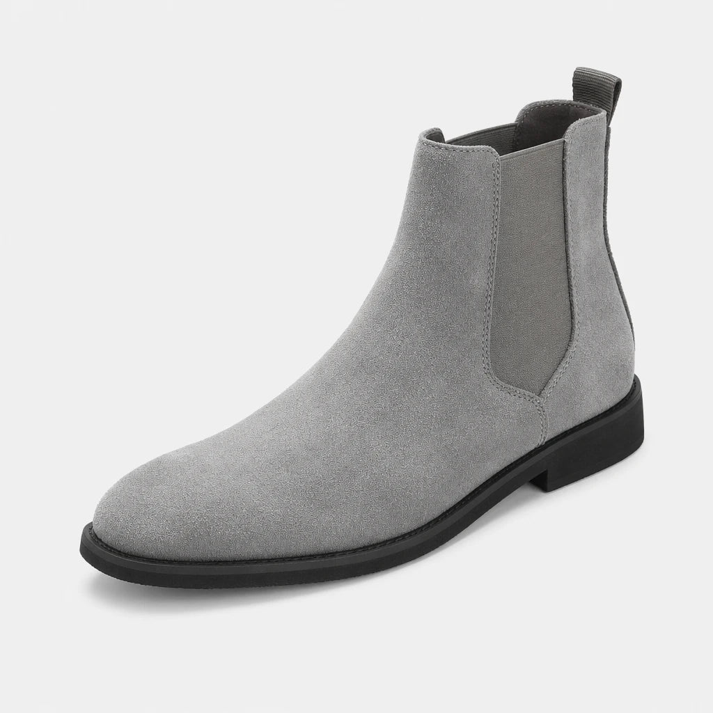 Boots Synthetic Suede Gray Chelsea