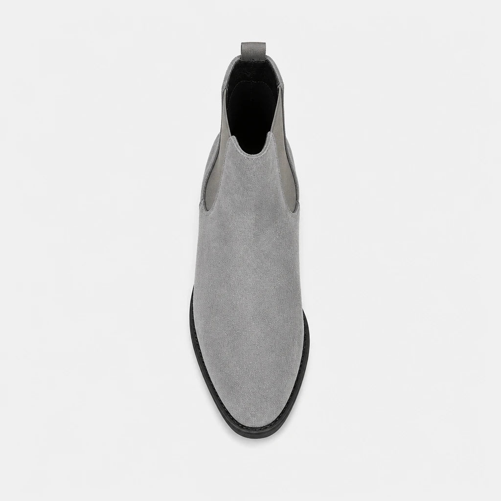 Boots Synthetic Suede Gray Chelsea